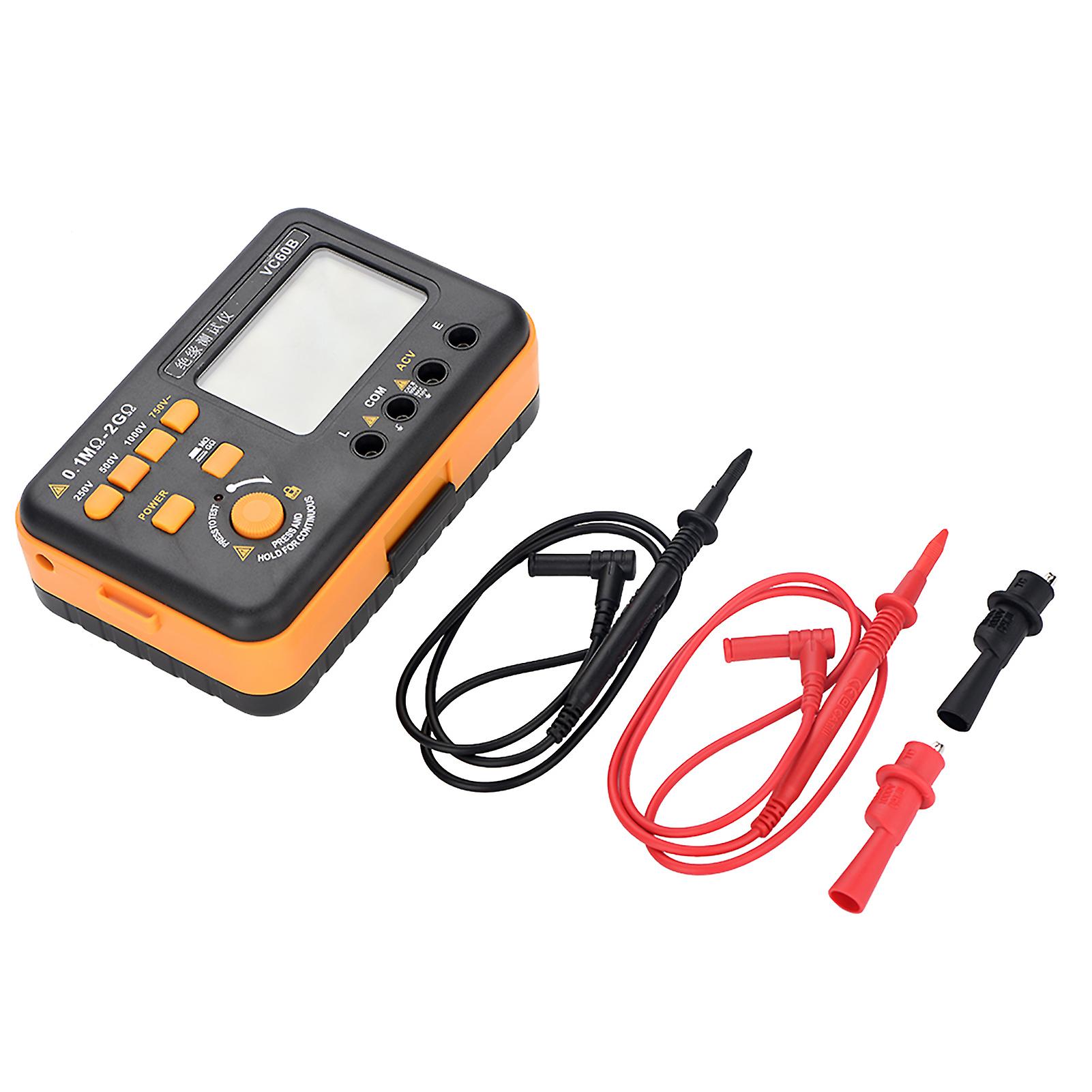 Vc60b Lcd Digital Insulation Resistance Tester Megohm Meter Testers Measure 200m/2g