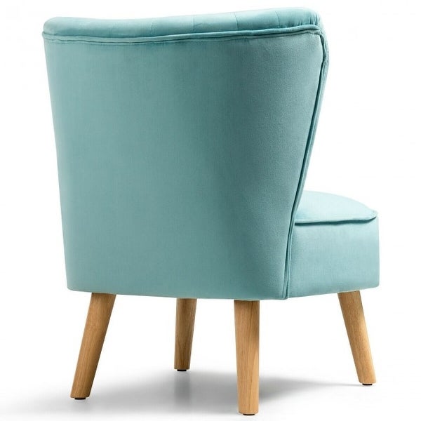 Armless Accent Chair Modern Velvet Leisure Chair - 21.5