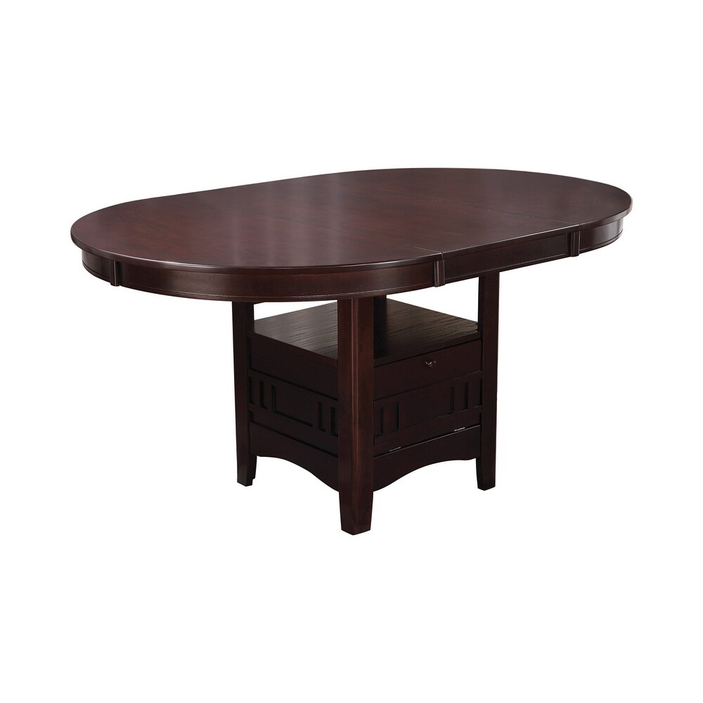 Wood Dining Table with Storage in Espresso