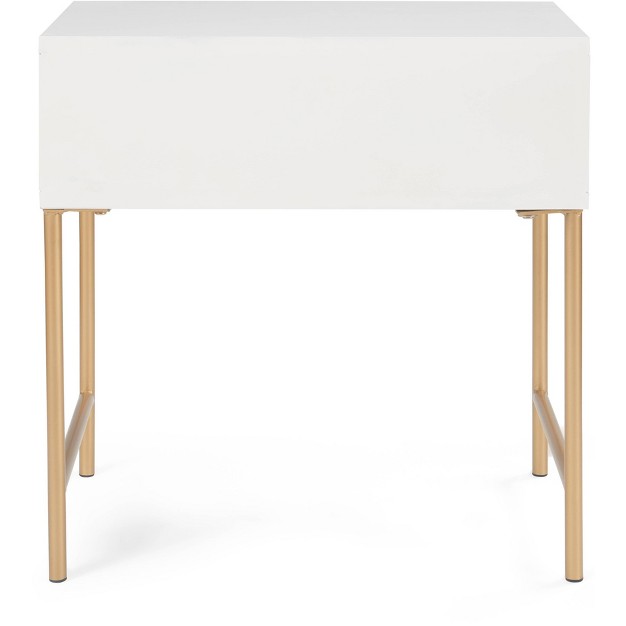 Jupiter Side Table White gold Adore Decor