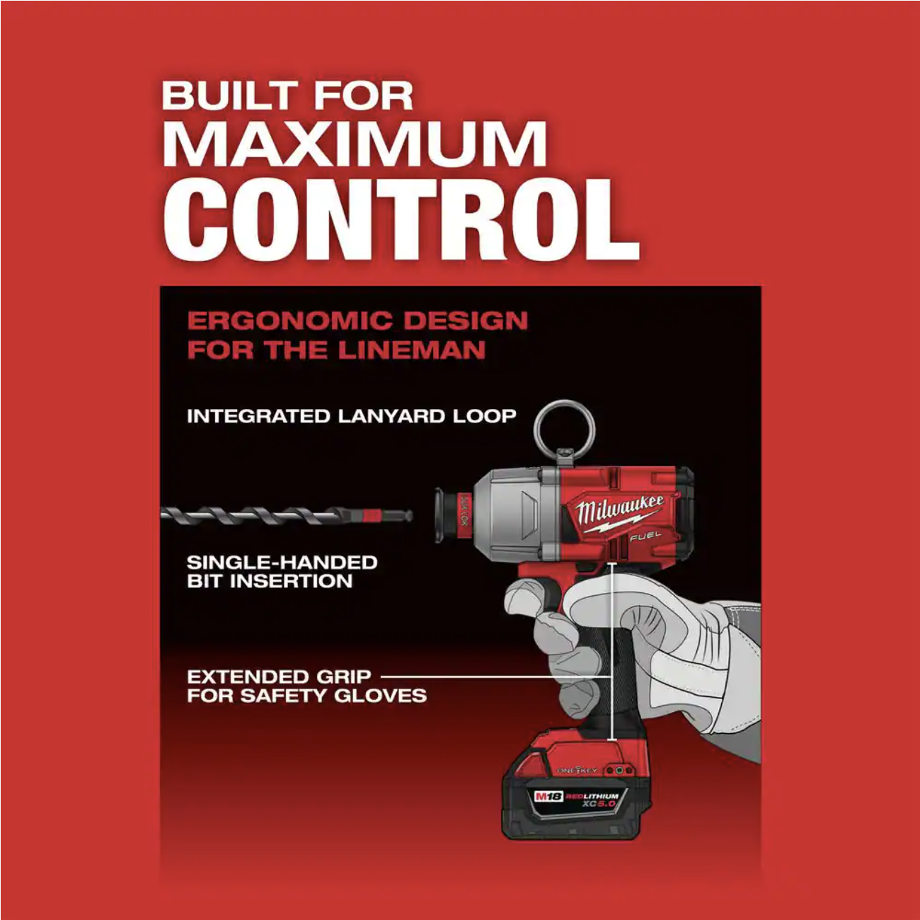 Milwaukee M18 Fuel ONE-KEY 18V Lithium-Ion Brushless Cordless 7/16 in. Hex High Torque Impact Wrench (Tool-Only)