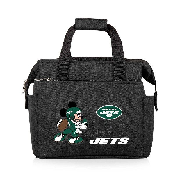 Nfl New York Jets Mickey Mouse On The Go Lunch Cooler Black