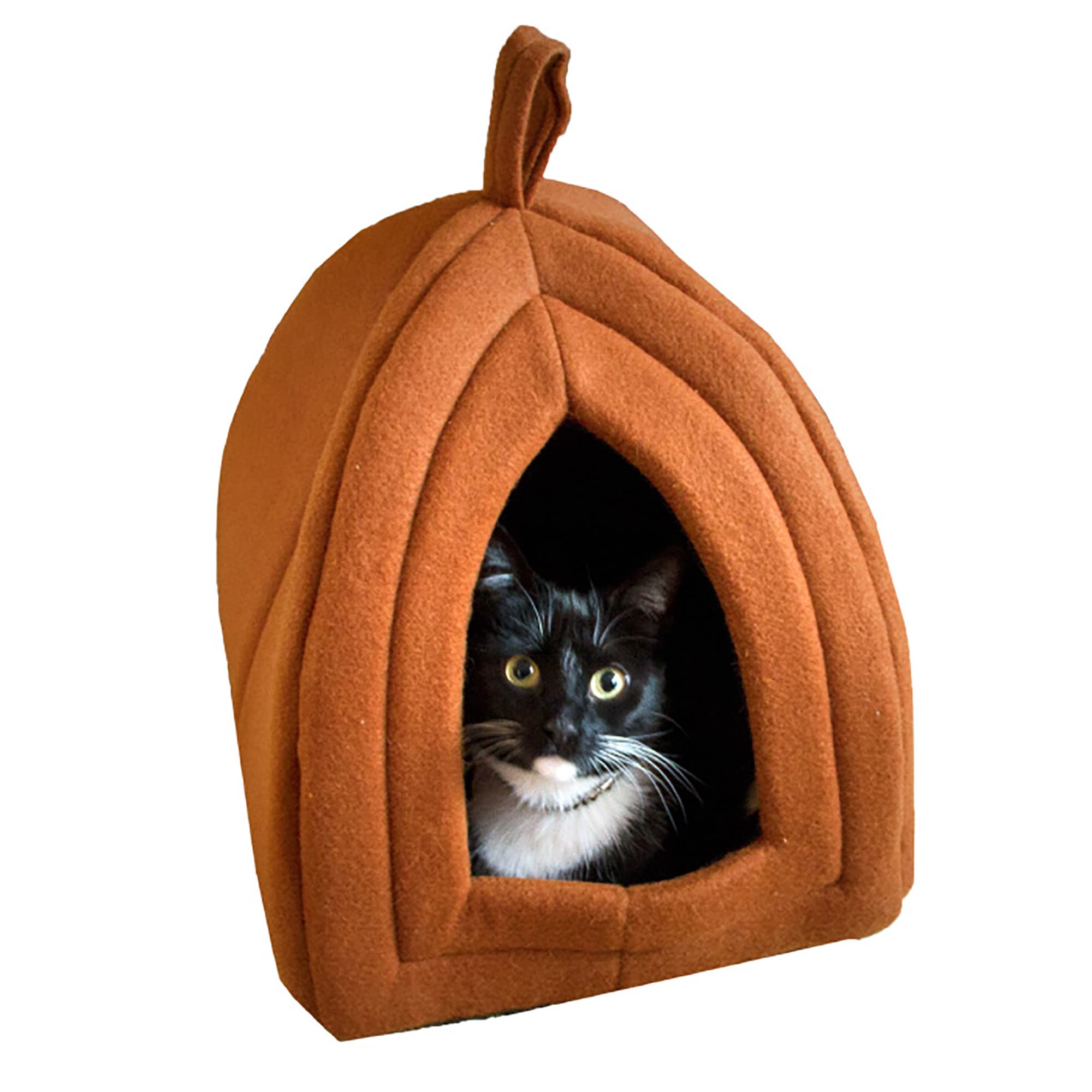 Pet Adobe Brown Igloo Cat Tent， 13