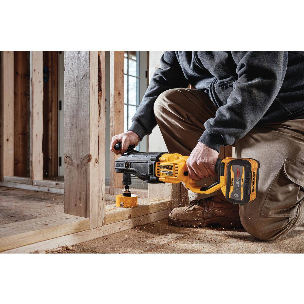 DW FLEXVOLT 60V MAX Cordless Brushless Quick-Change Stud and Joist Drill and (1) FLEXVOLT 9.0Ah Battery DCD471X1