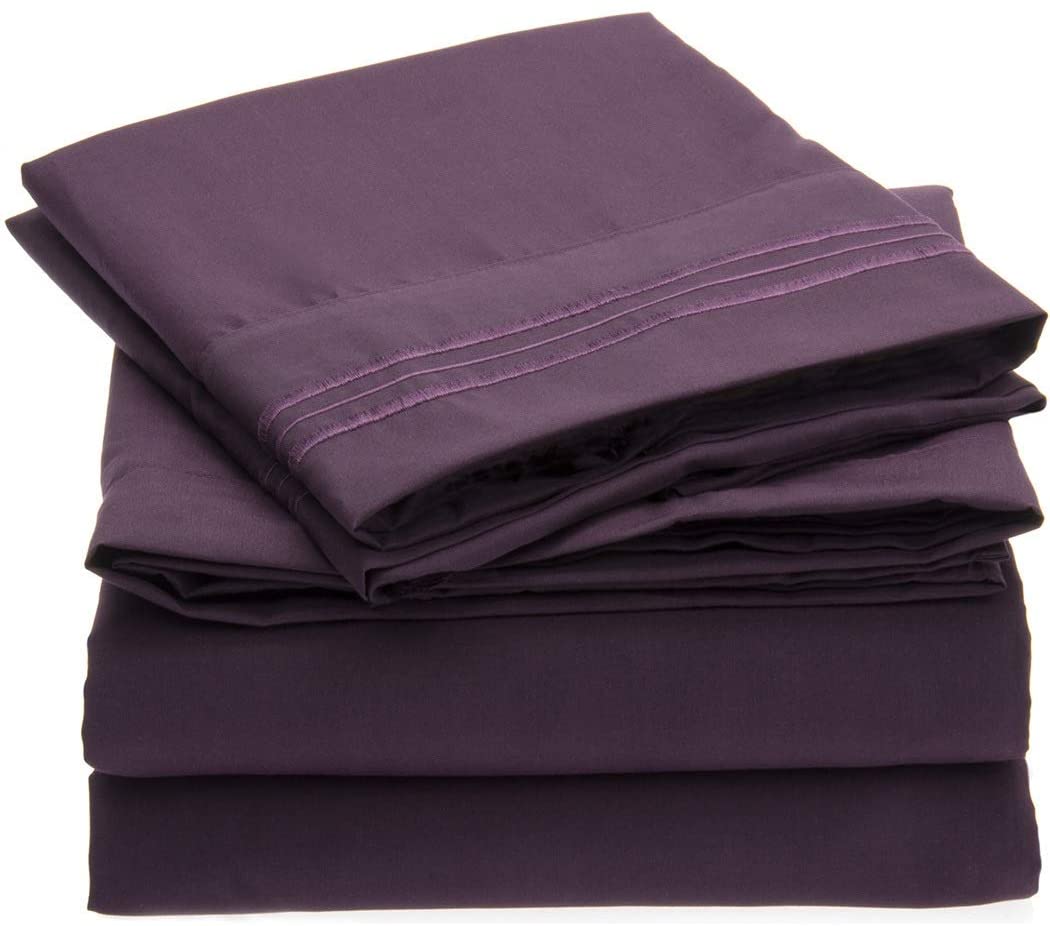 Brushed Microfiber Hypoallergenic 4 pcs Bedsheet Set King Size