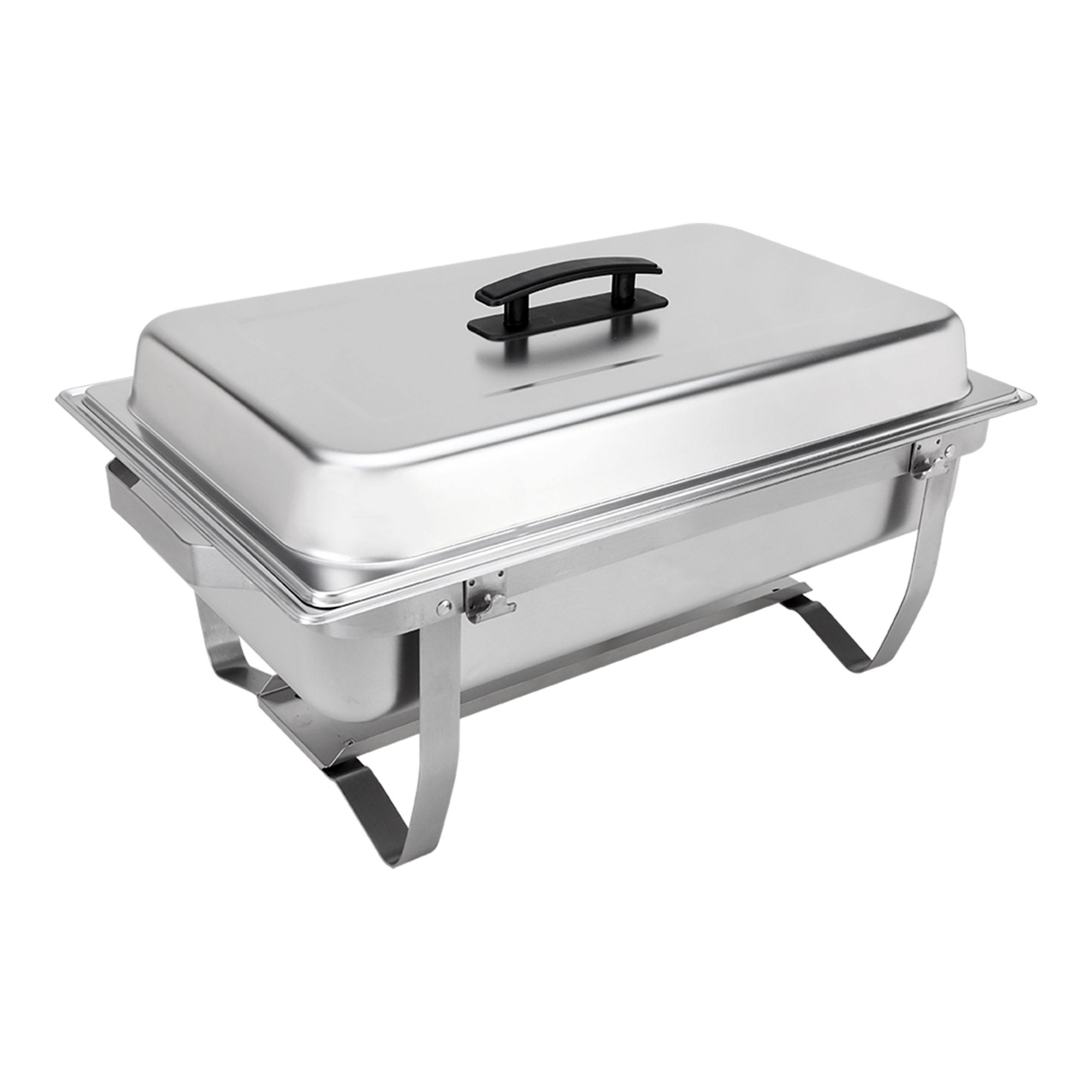 Sterno 70153 Foldable Frame Buffet Chafer Set， 8-Quart， Stainless Steel Finish