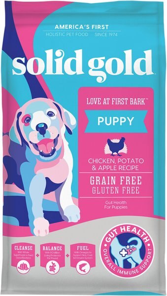 Solid Gold Love At First Bark Puppy Grain-Free Chicken， Potato and Apple Dry Dog Food