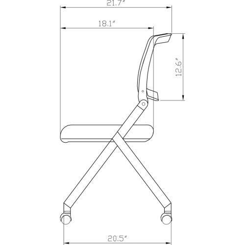 Lorell Mesh Back Nesting Chair (41846)