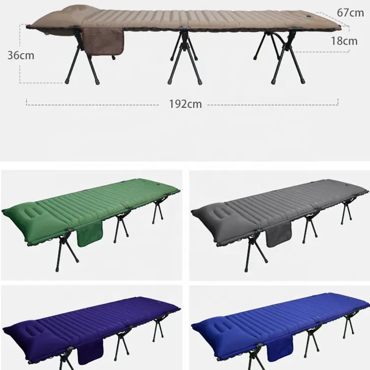 Factory Price Camping Cot Portable Folding Bed Outdoor Folding Bed Travel Base Camp Hiking