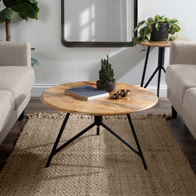 Kate And Laurel Pallson Round Wood Coffee Table