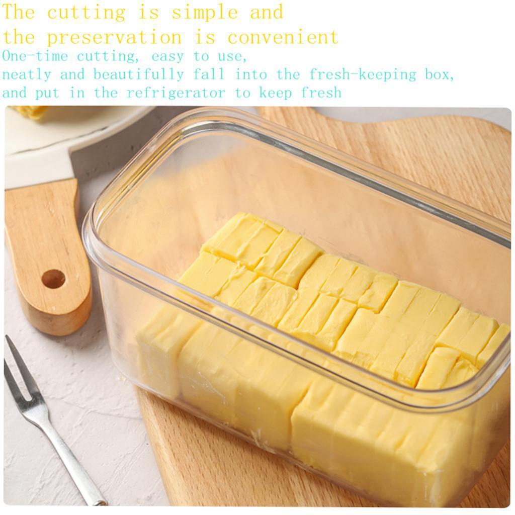 2 Kinds Of Butter Dish With Lid And Slicer Butter Container Container Double Layer