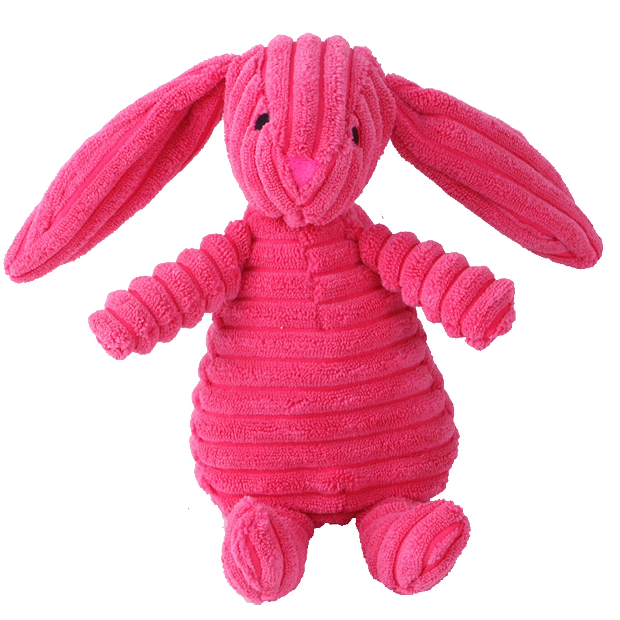 Plush Corduroy Dog Toy， Dog Squeaky Toys， Durable Chew Toys for Puppy and Medium Dogs (Rabbit)