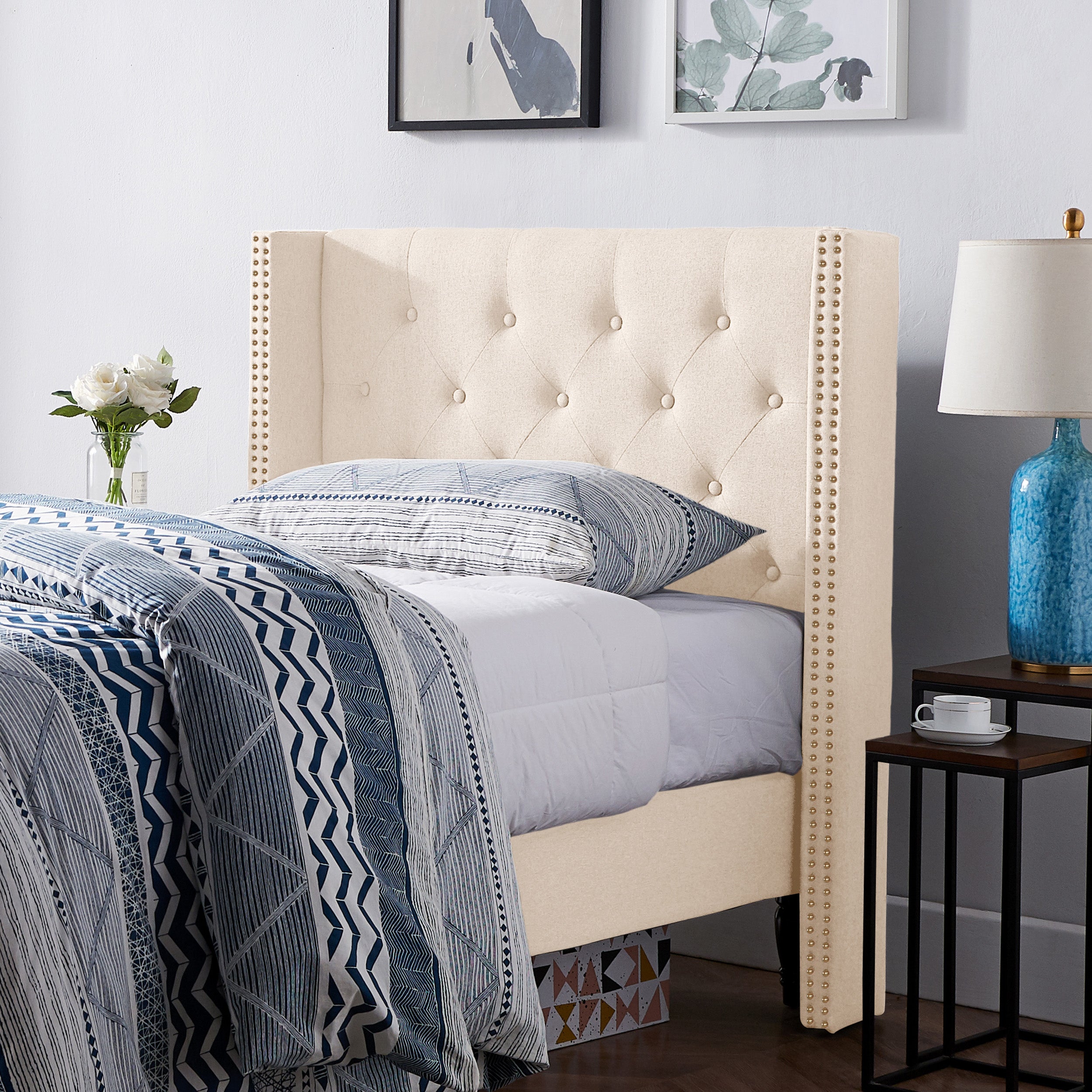 Ray Contemporary Upholstered Twin Headboard