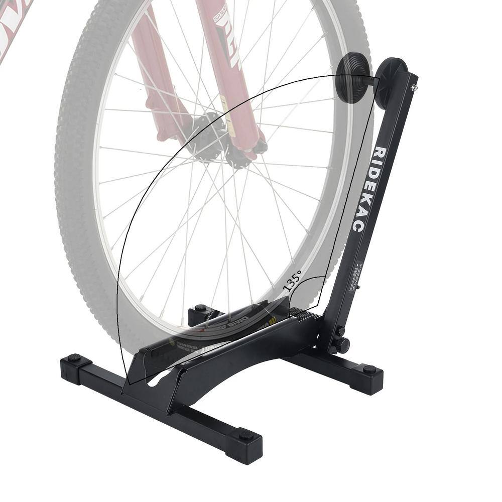 KAC 3.90 in. W x 17.90 in. D x 15.20 in. H Single Bicycle Storage Foldable Steel Floor Stand for Tires Up to 2.4 in. W DT-STBK01