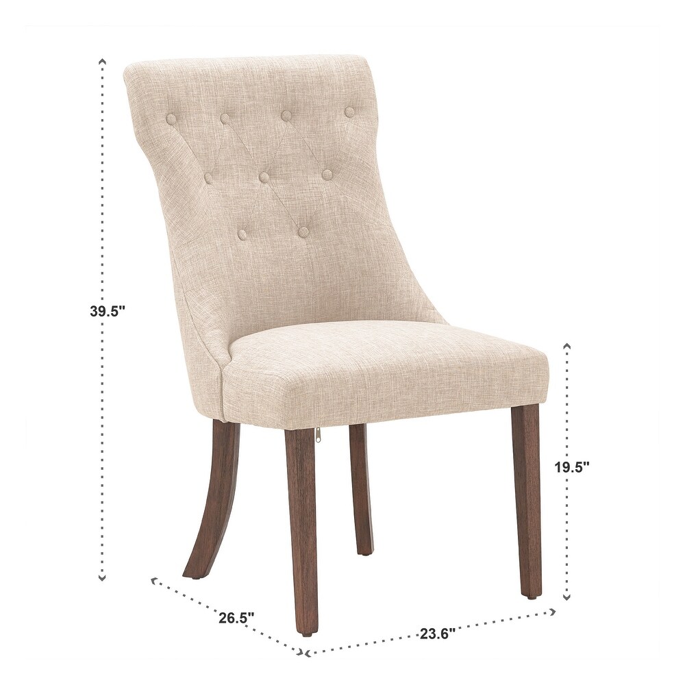 Voyager Button tufted Dining Chairs (Set of 2) by iNSPIRE Q Artisan