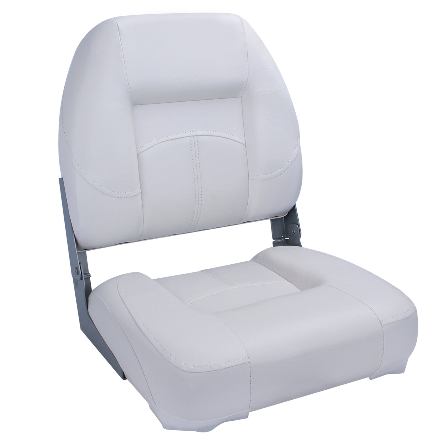 NORTHCAPTAIN Deluxe White Low Back Folding Boat Seat， 1 Seat