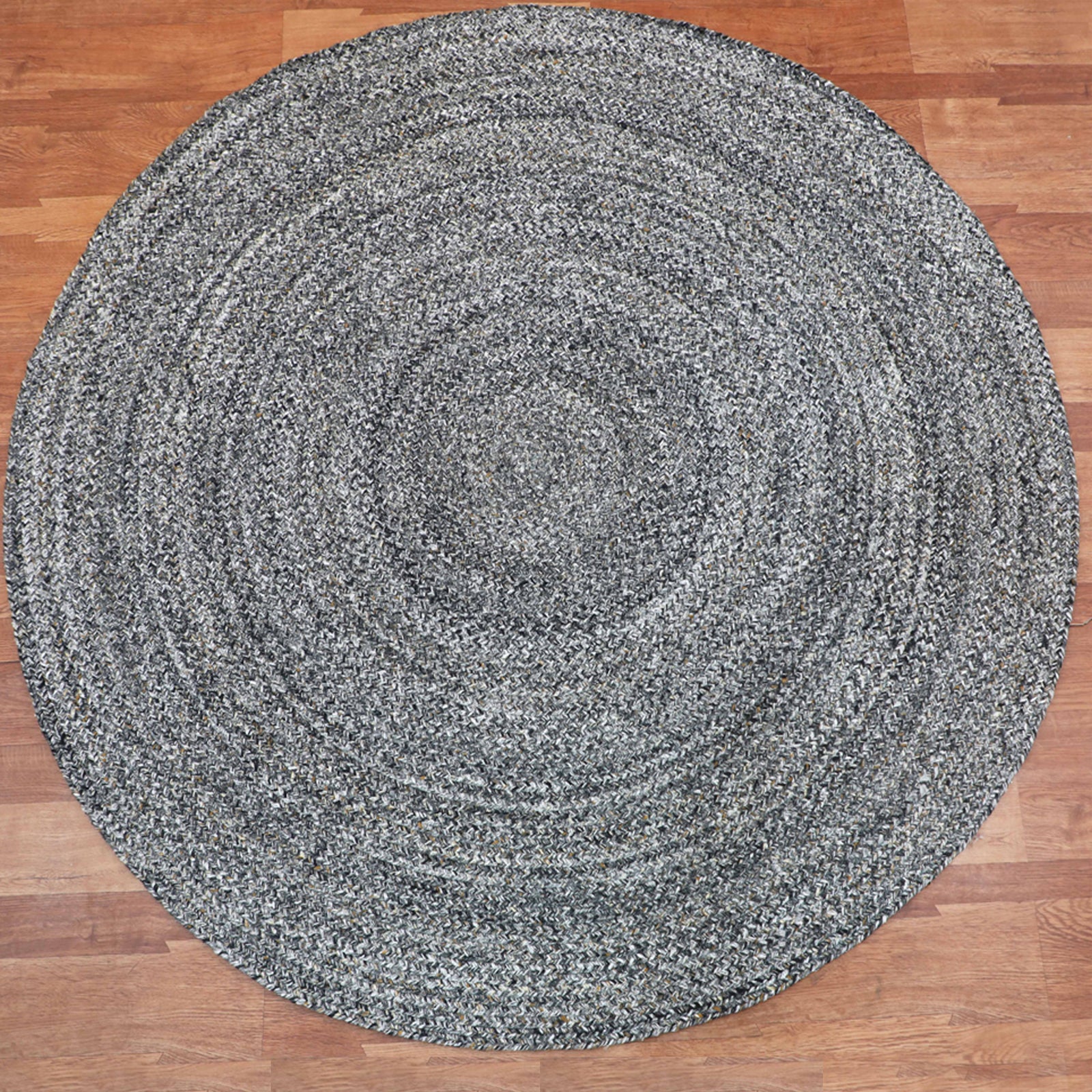 D250 Cm Flat Tweed Braided Round Handmade Rug Tweed-R-250