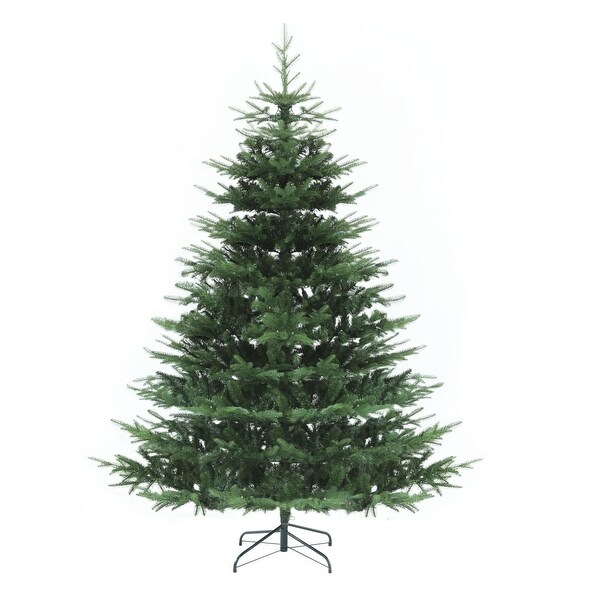 VEIKOUS 6FT Realistic Aspen Fir PreLit Artificial Green Christmas Tree with 350 LED Lights