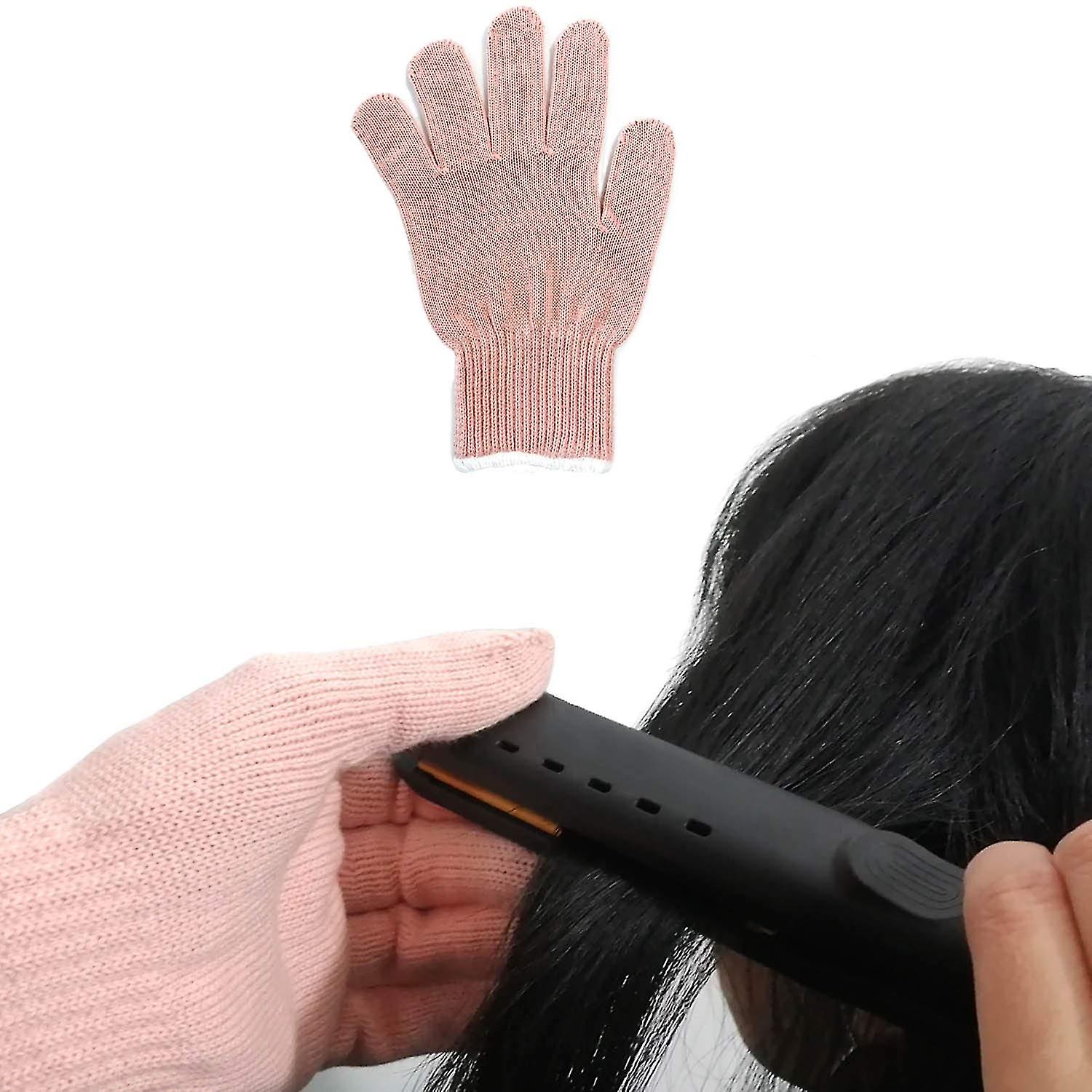 2 Professional Heat Resistant Gloves For Hair Styling Heat Blocking For Curling