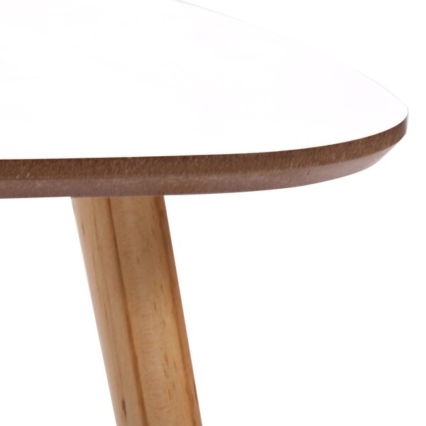 Triangular End-Table，White