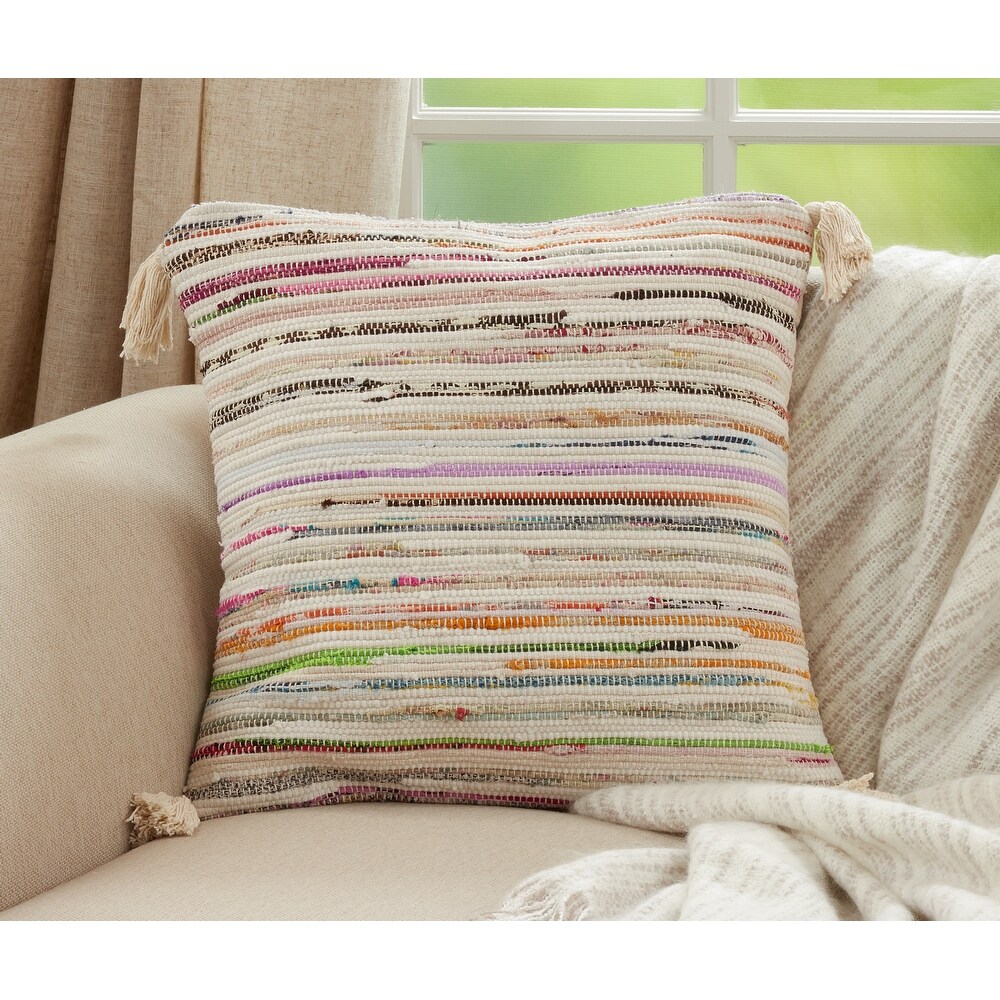 Throw Pillow With Chindi Design