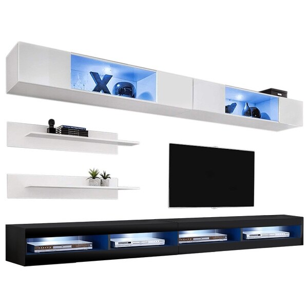 Fly I3 34TV Wall Mounted Floating Modern Entertainment Center