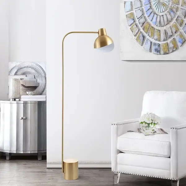 SAFAVIEH Lighting 58-inch Violetta Gold LED Floor Lamp - 20.5