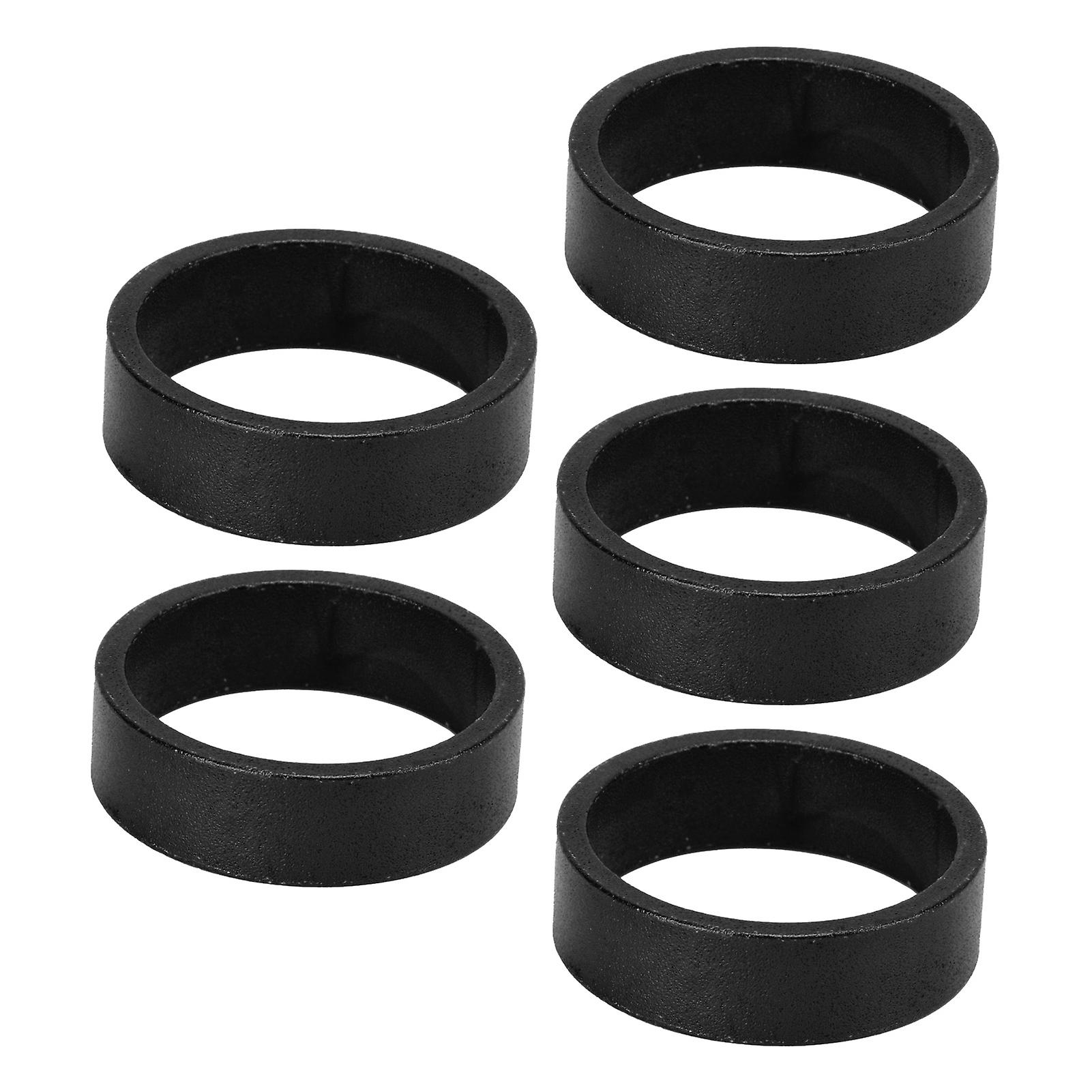 5pcs/set 10mm Bike Headset Washer Glossy Surface Durable Mountain Bike Front Fork Washerblack