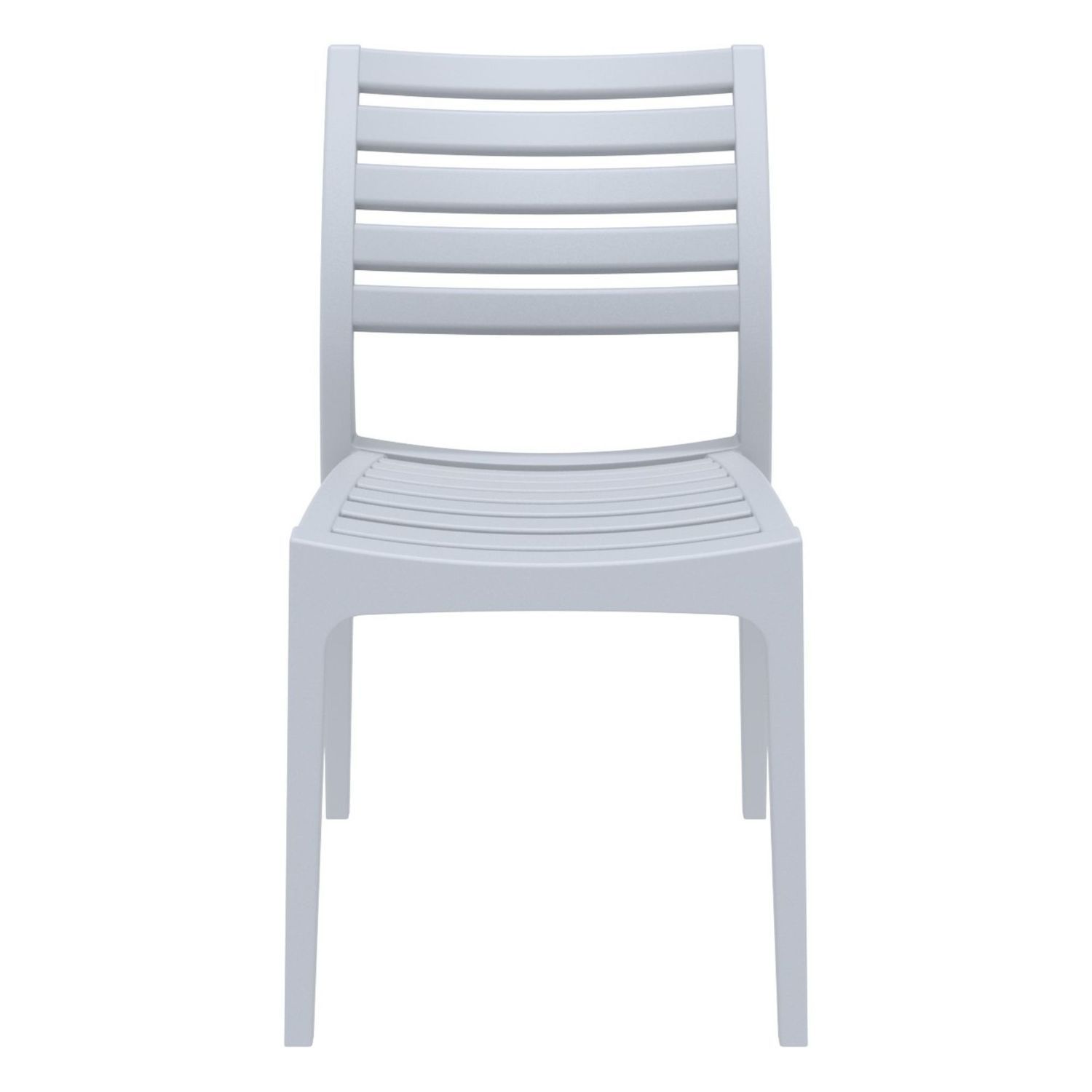 33 Silver Stackable Outdoor Patio Dining Chair