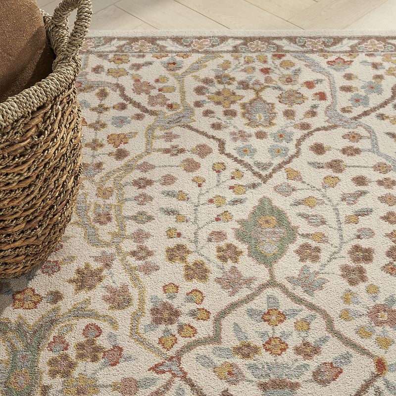 Nourison Parisa Blooming Botanical Wool Indoor Rug