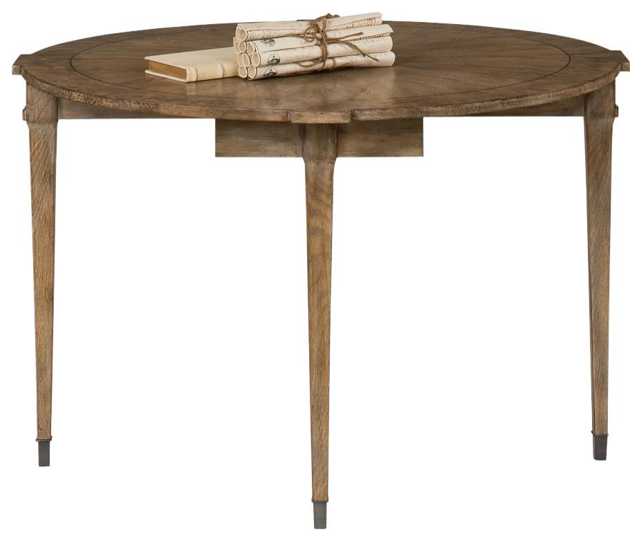 Console SARREID Demilune Heather Gray Knotty Oak Chestnut Burl   Transitional   Console Tables   by EuroLuxHome  Houzz