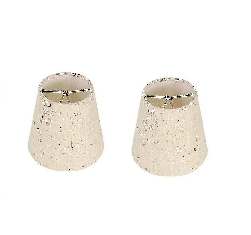 2pcs Lamp Shades Wall Lamp Chandelier Clip On Lampshade E14 Screw Linen Small Lamp Shades For Table