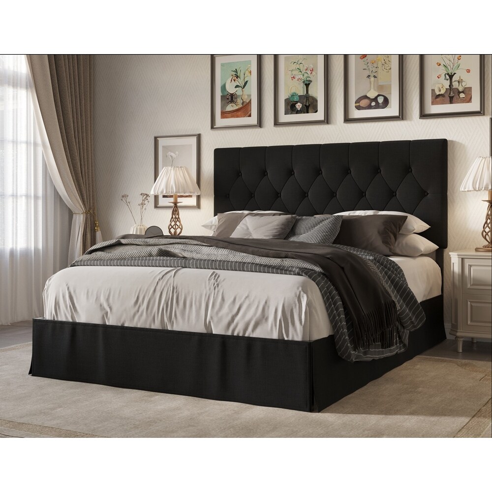 Zachary Tufted Upholstered Platform Bed