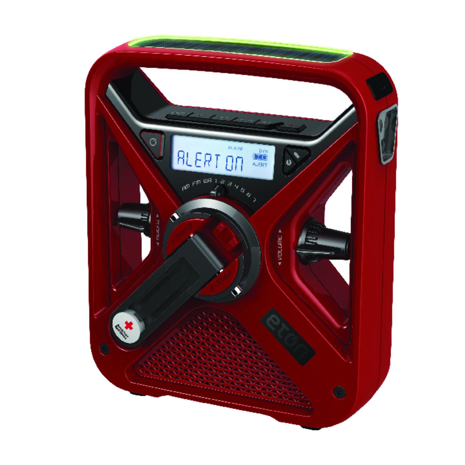 Eton American Red Cross Red Weather Alert Radio Flashlight Digital Battery Operated