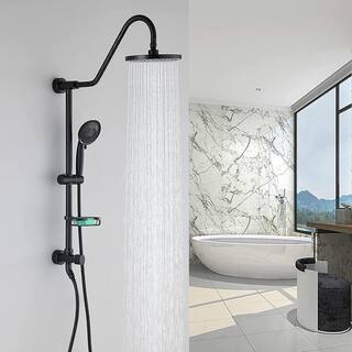 YASINU 5-Spray Patterns with 1.8 GPM 8 in. Wall Mount Dual Shower Heads in Oil Rubbed Bronze YNAE103ORB