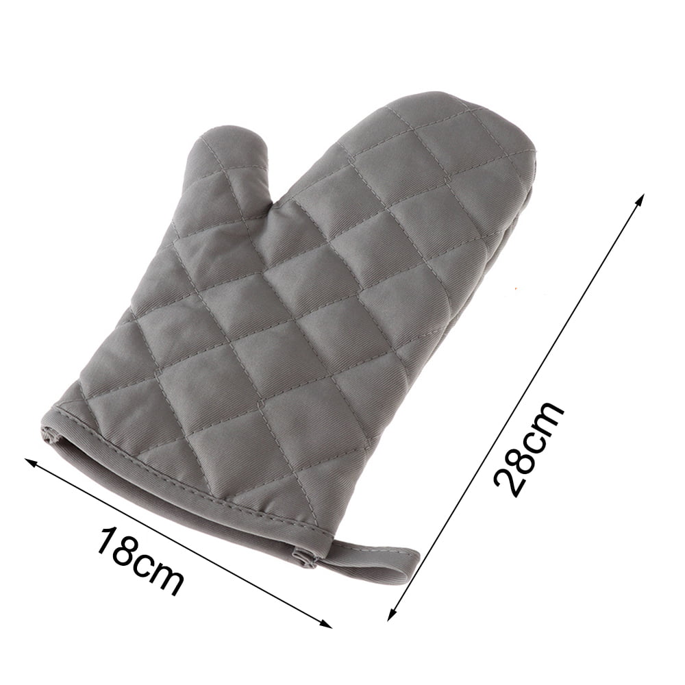 2Pcs High-temperature Thick Hot Insulation Microwave Oven Gloves Cooking Cotton Oven Mitts Kitchen Home Supplies