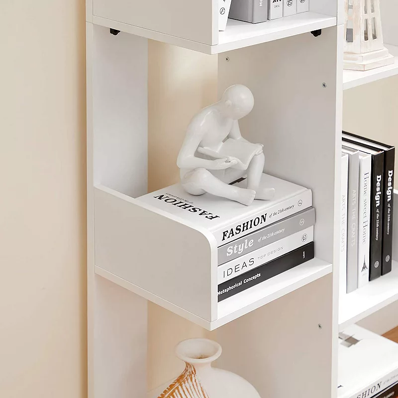 Bookcase， Tree-shaped Bookshelf With 8 Storage Shelves， Rounded Corners