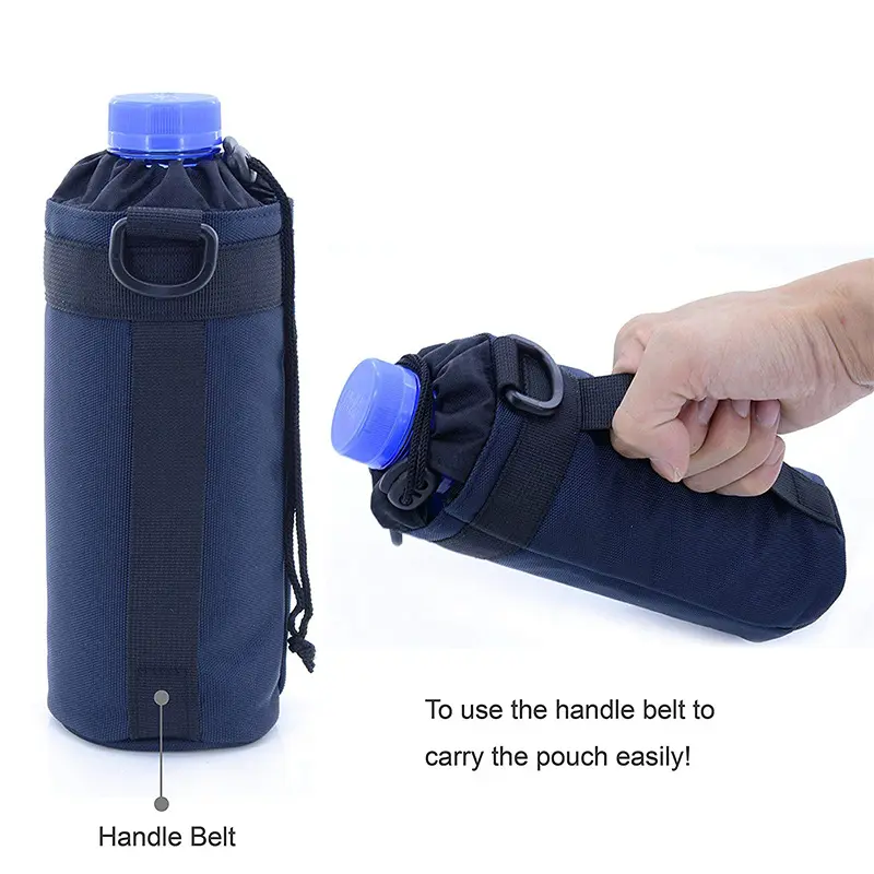 Outdoor Hiking Camping Travel Water Bottle Tote Bag Insulated Aluminum Foil Thermal Bottle Cooler Bag Holder Carrier