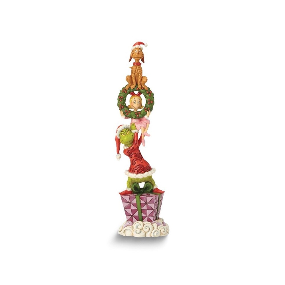 The Grinch By Jim Shore Grinch Holding Cindy and Max Figurine