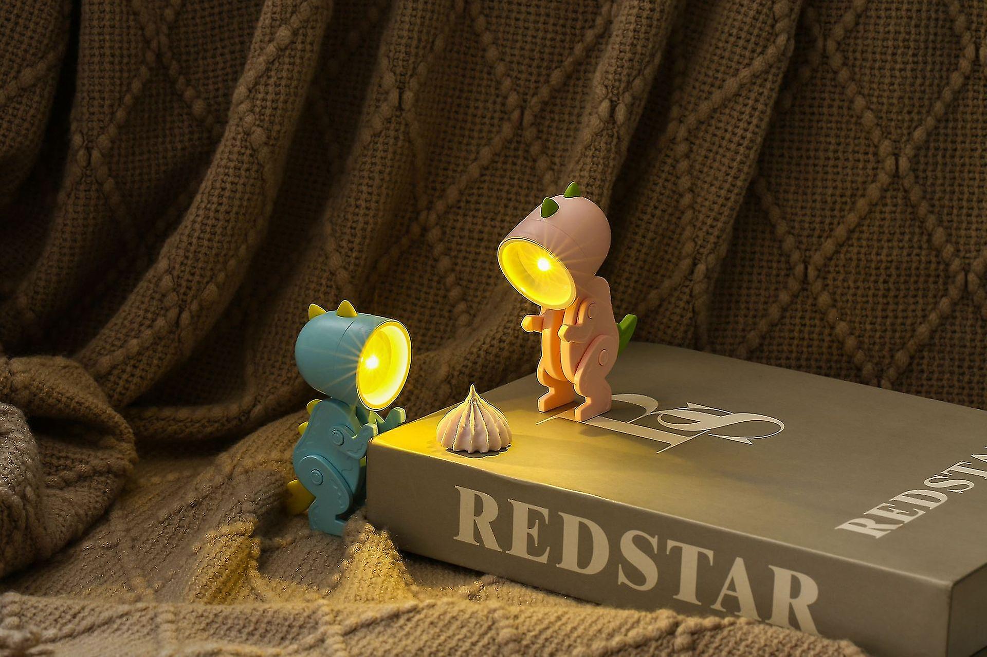 Pink Dinosaur Desk Lamp - Dinosaur Toys Kids Lamp，cartoon Dinosaur Night