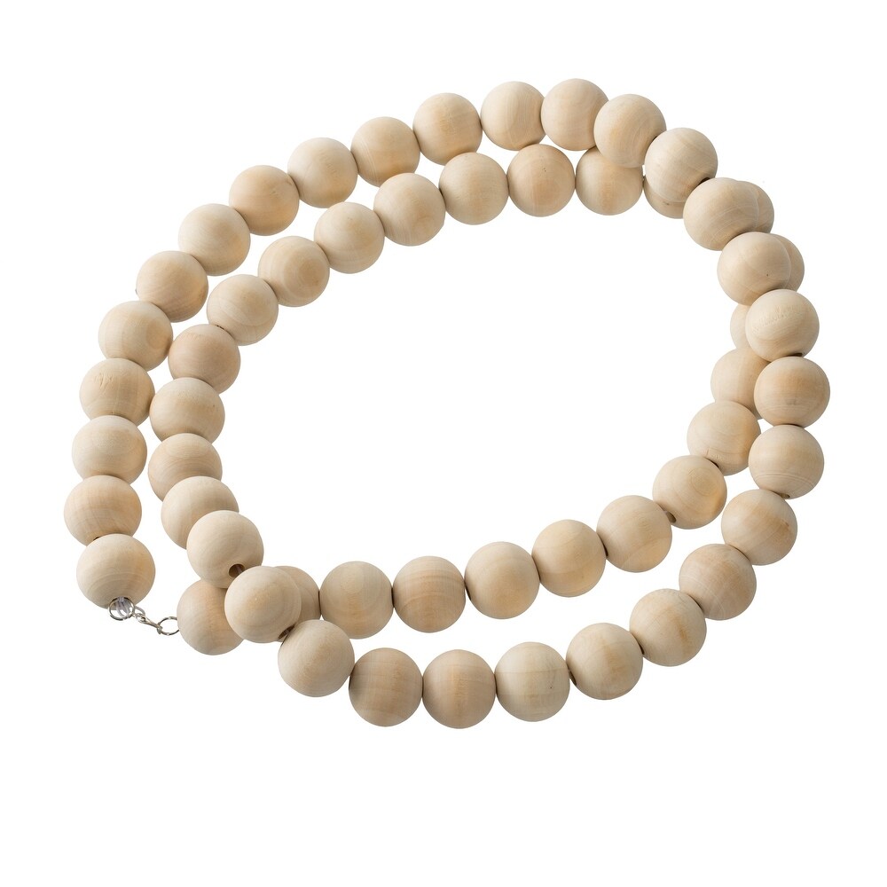 A B Home Natural Wooden Sphere Beads