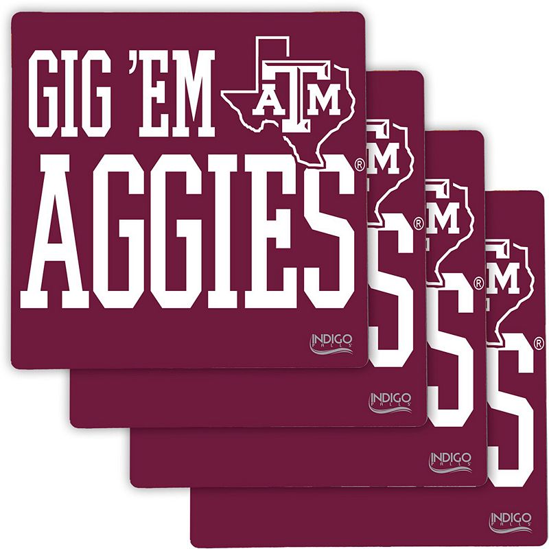 Texas AandM Aggies Four-Pack Specialty Coaster Set