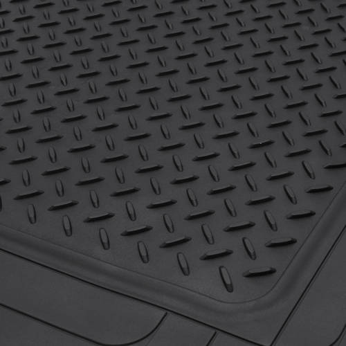 BDK Super Duty Rubber Floor Mats for Car SUV and Van 3 Rows with Cargo Mat， All Weather， Heavy Duty， 3 Colors