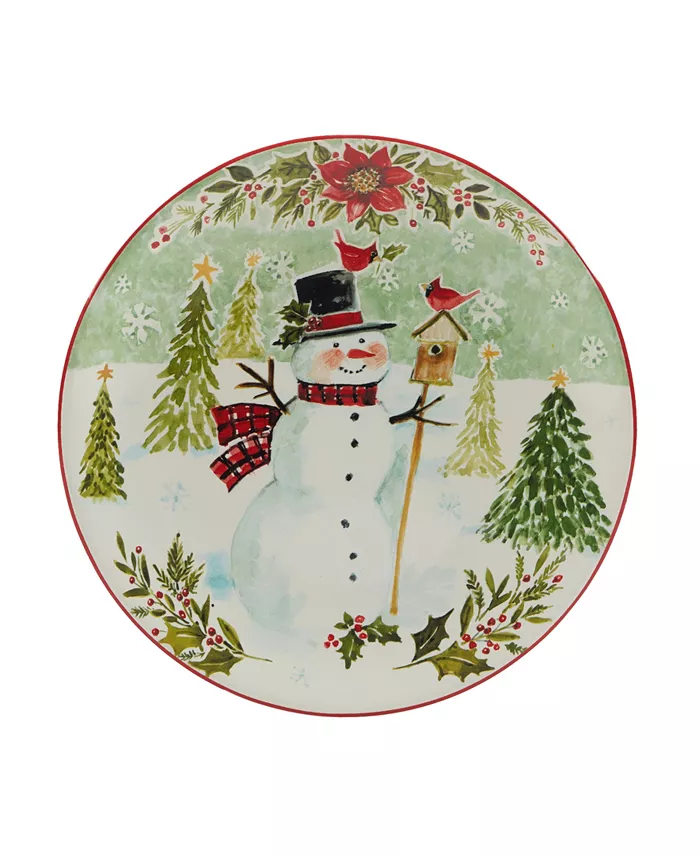 Certified International Joy of Christmas 9 Dessert Plates Set of 4