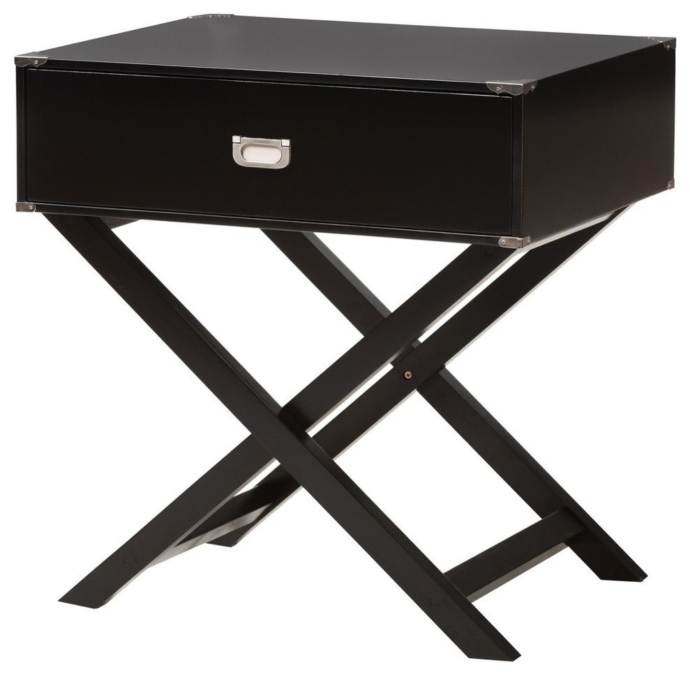 Curtice Modern and Contemporary 1 Drawer Wooden Bedside Table   Transitional   Side Tables And End Tables   by Homesquare  Houzz