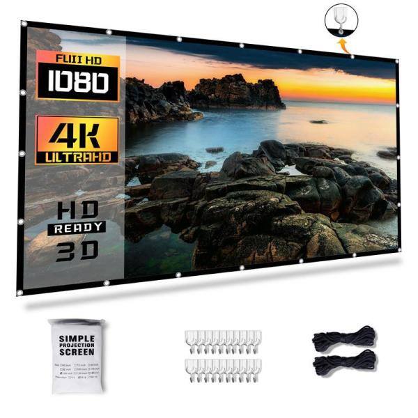 ProHT 120 in. Manual Folding Portable Projection Screen 05364