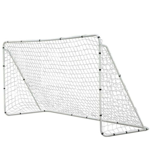 UBesGoo 12' x 6' Powder Coated Steel Soccer Goal， Portable Training Aid Football  Net， for Backyard， Park