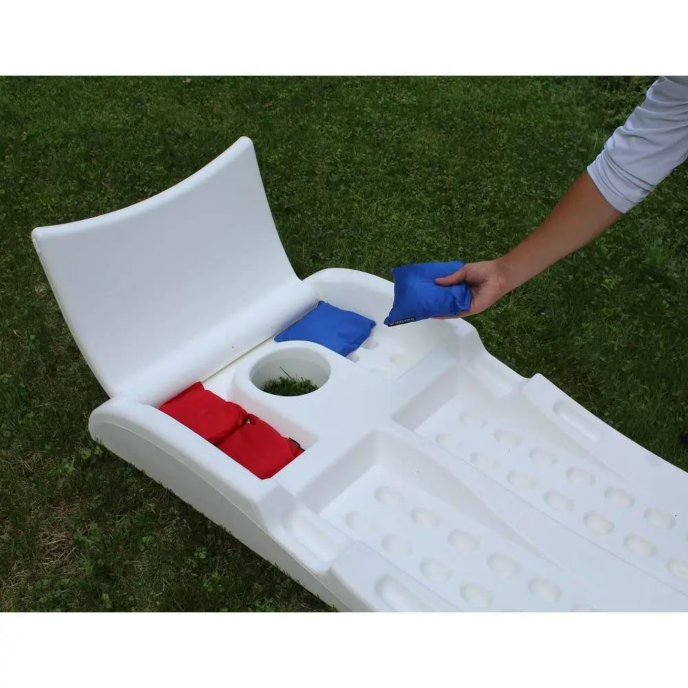 Driveway Games All Weather Outdoor Corntoss Cornhole Bean Bag Toss Game White CT-101WHT