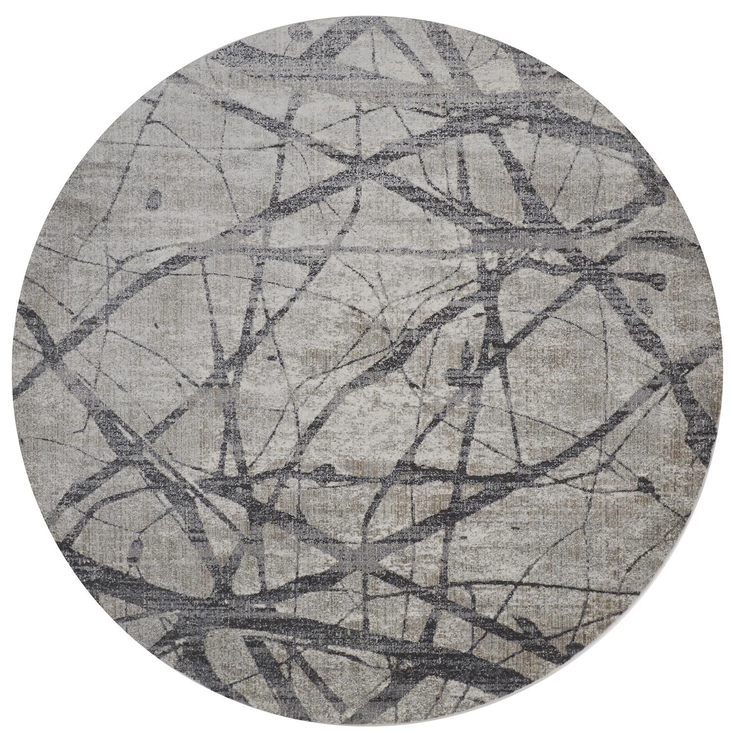 Kiba Warm Gray and Charcoal Rug by BD Fine