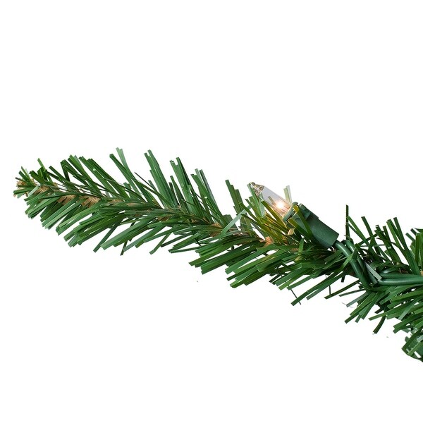 10' PreLit Everett Pine Slim Artificial Christmas Tree，Clear Lights